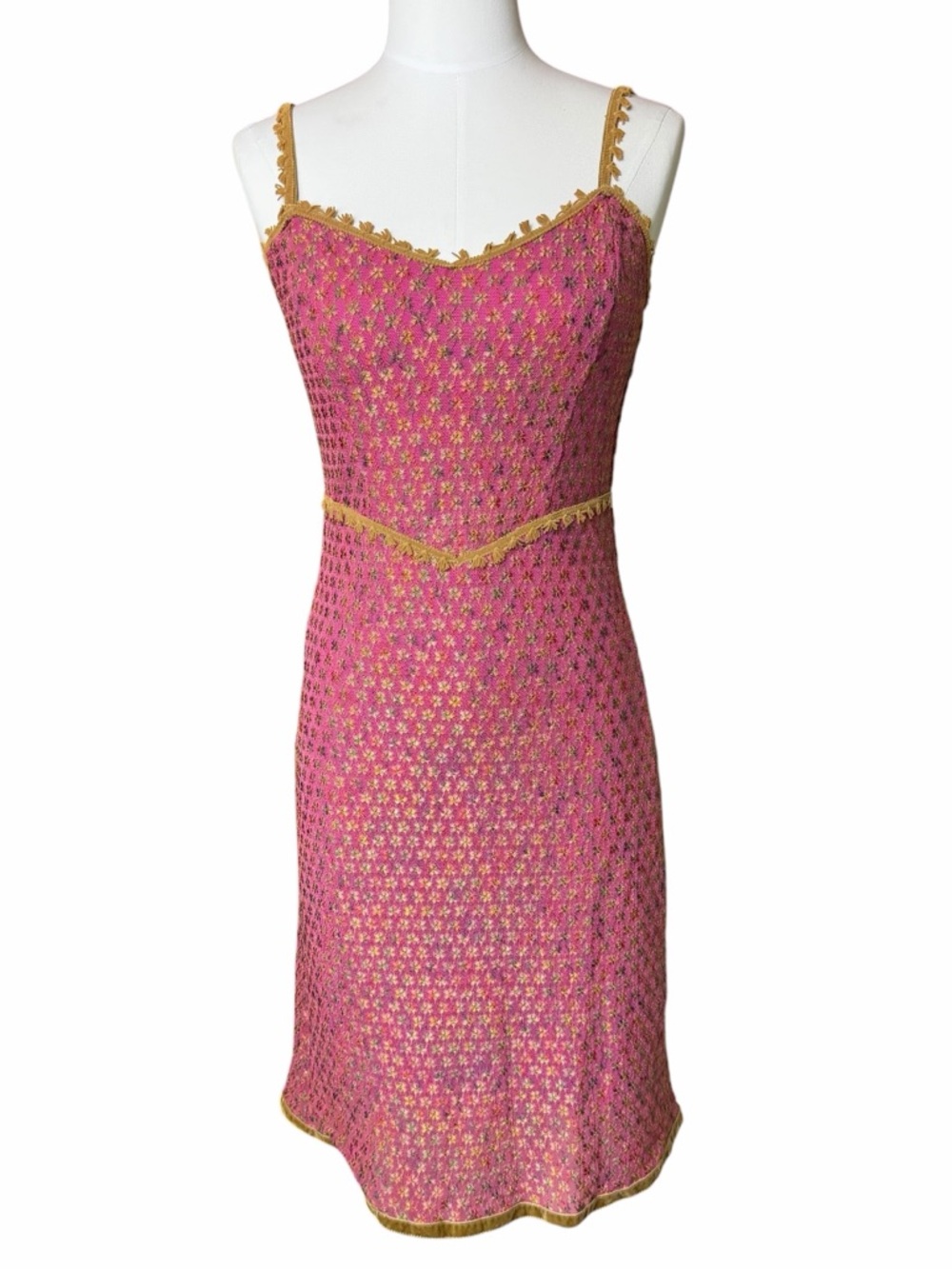 Vintage 90s Y2K Betsey Johnson Slip Dress Pink Size Medium